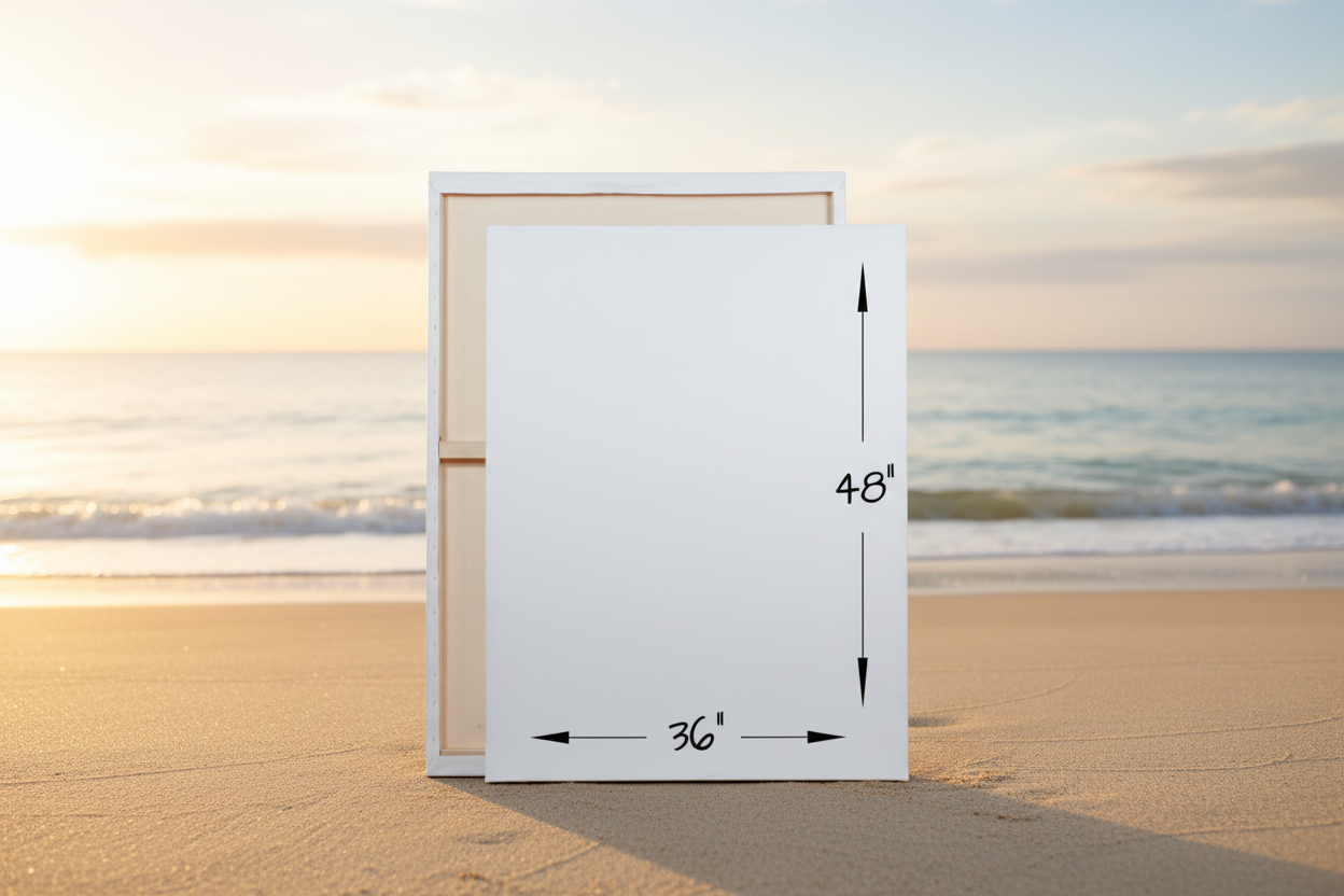 36 inch by 48 inch canvas