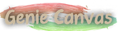 Gradient background with 'Genie Canvas' text