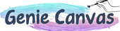 Gradient background with 'Genie Canvas' text